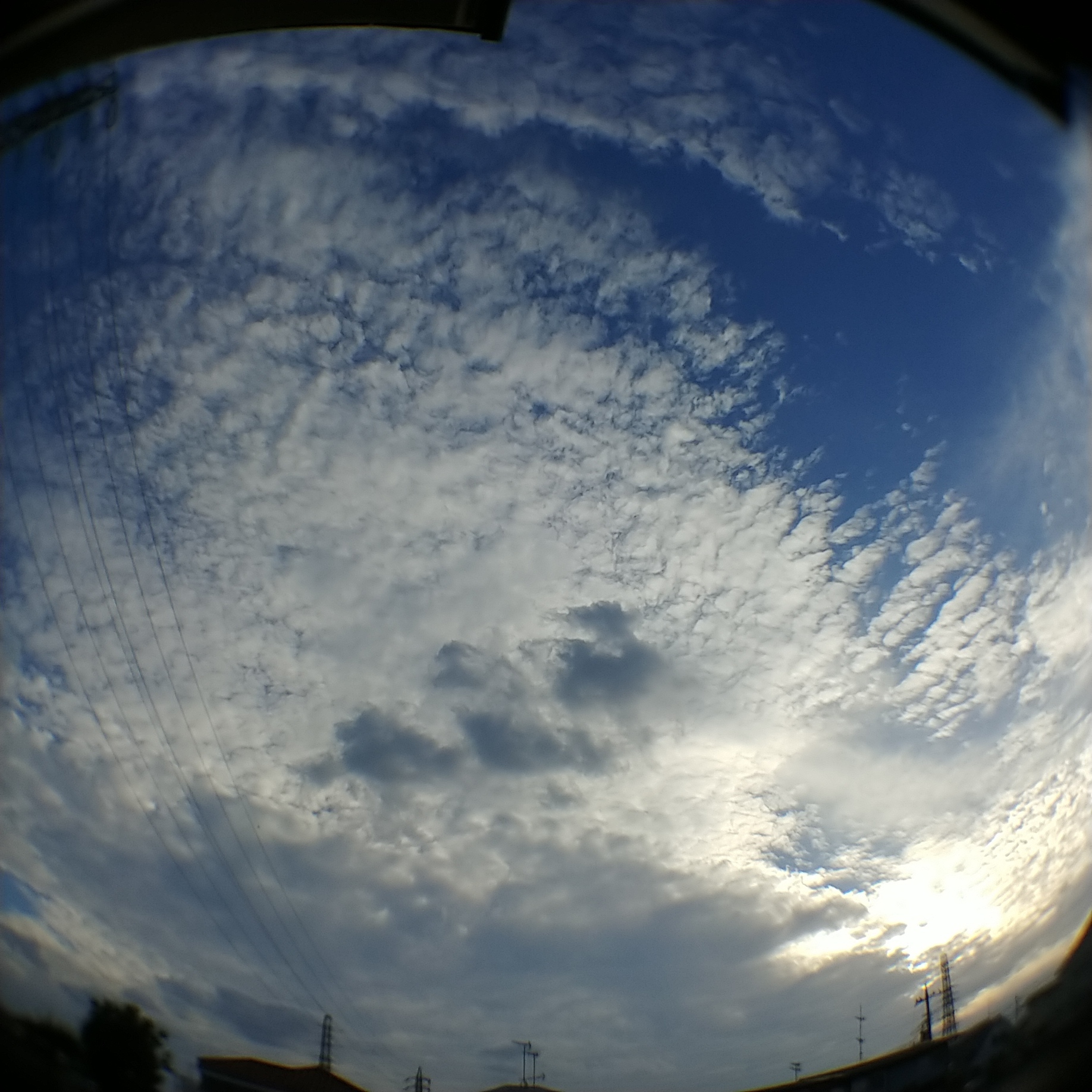 魚眼レンズで 今日の空 今日の雲 Beads Life